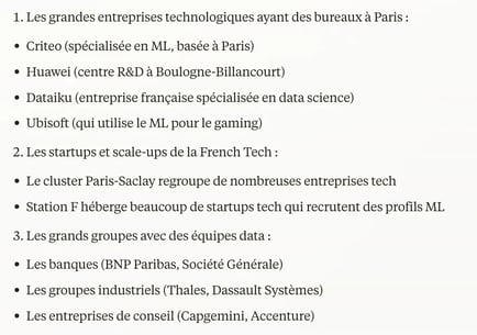 Utiliser l’IA générative pour trouver des entreprises d’un même secteur