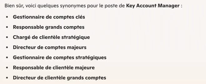 Utiliser l’IA générative pour trouver des synonymes